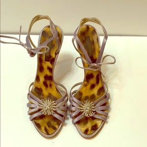 Roberto Cavalli lavendar strappy heels 9 1/2